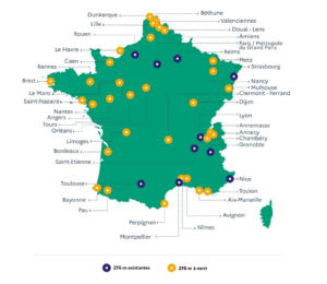 carte des ZFE actuelles et futures